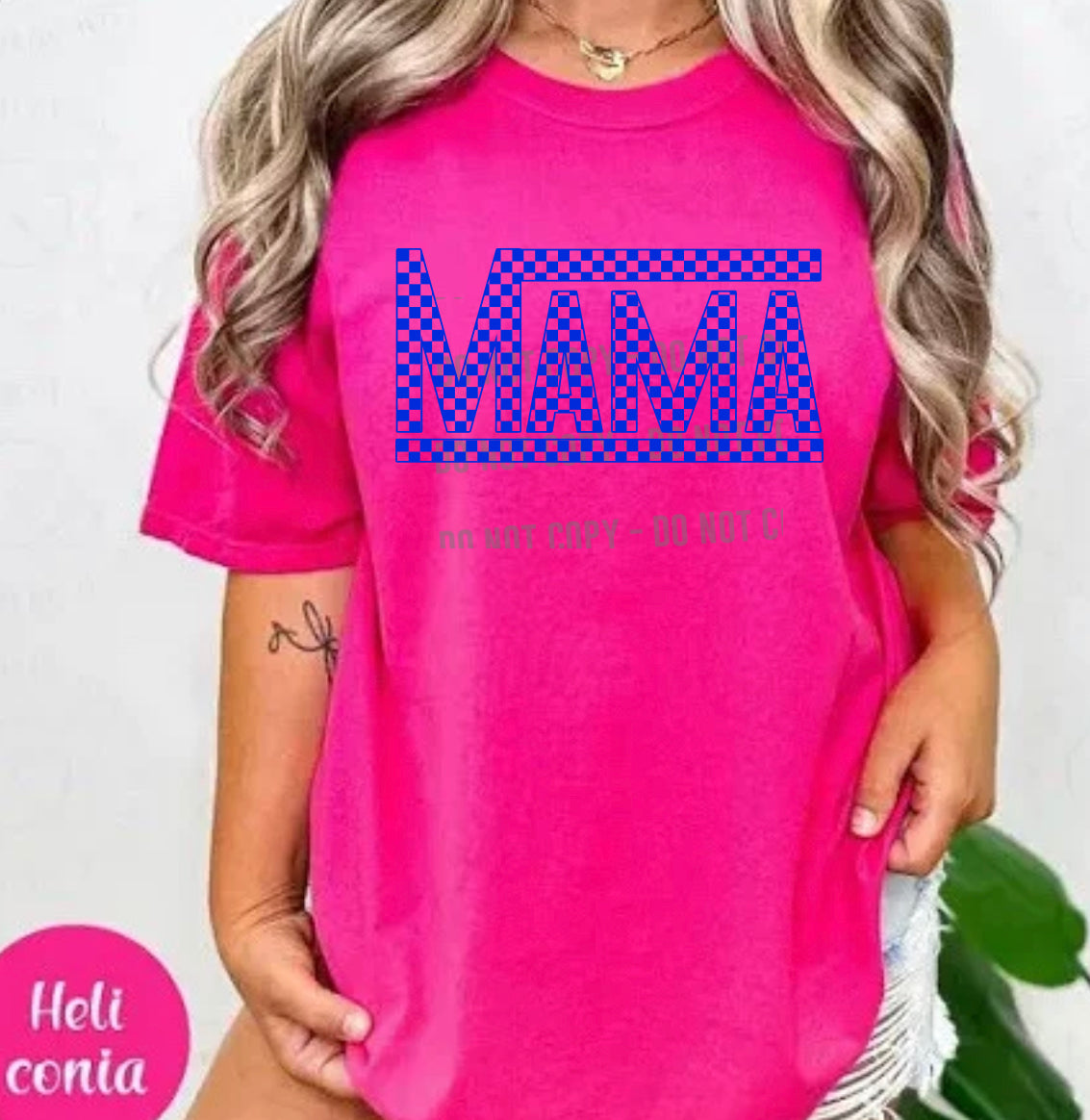 Mama blue retro graphic tee