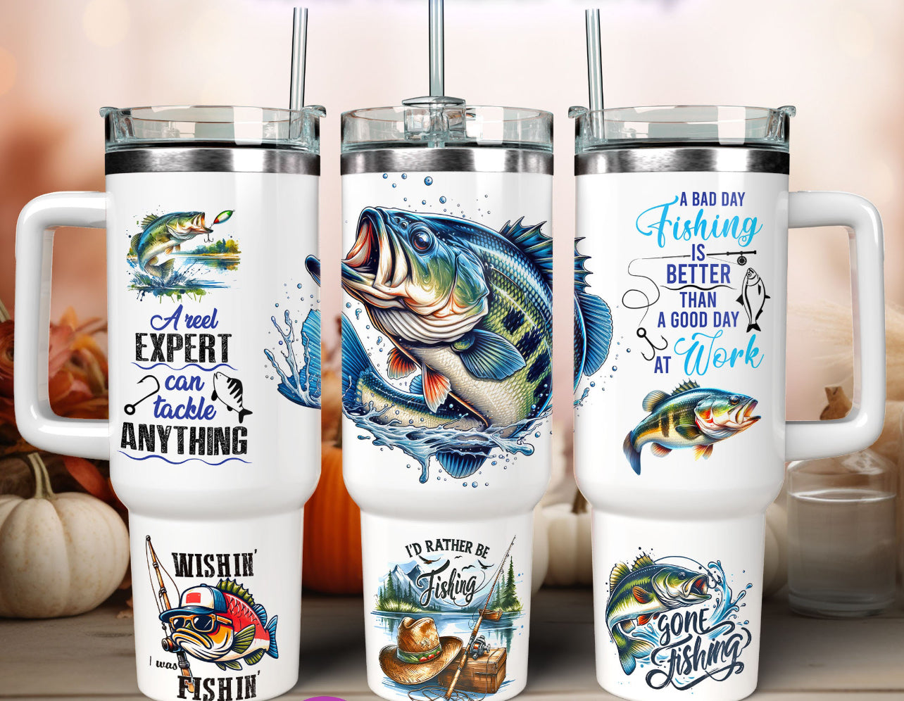 Fishing expert life 40 oz tumbler