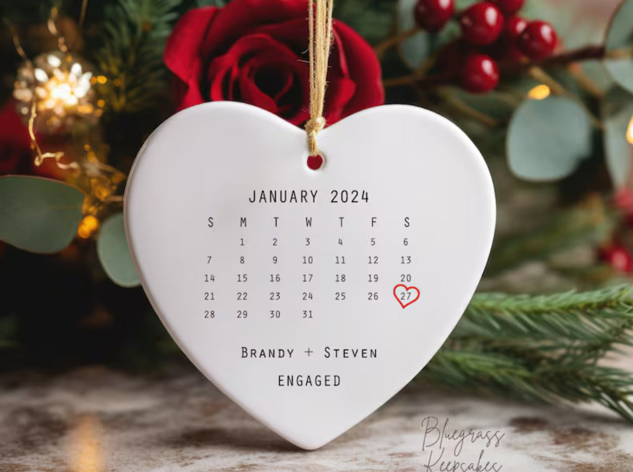 Personalized Anniversary Christmas ornament