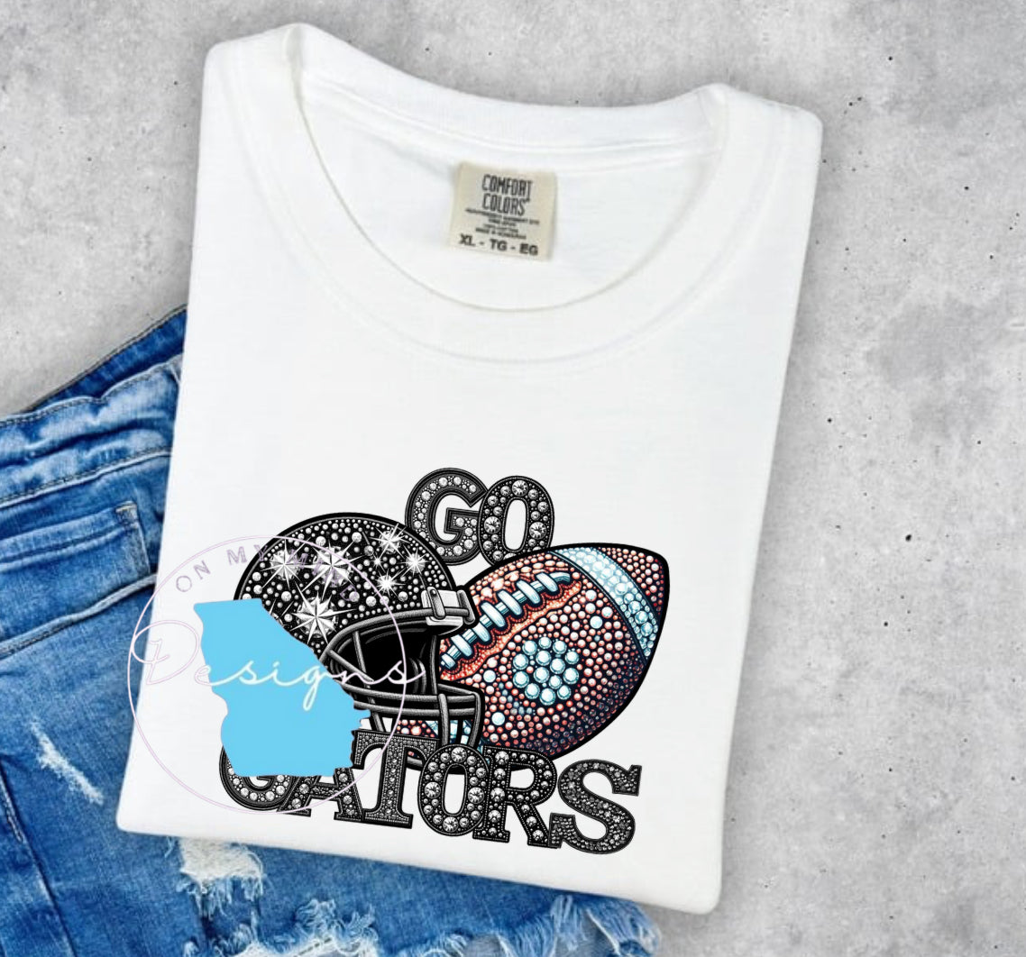 Go gators rhinestone graphic tee