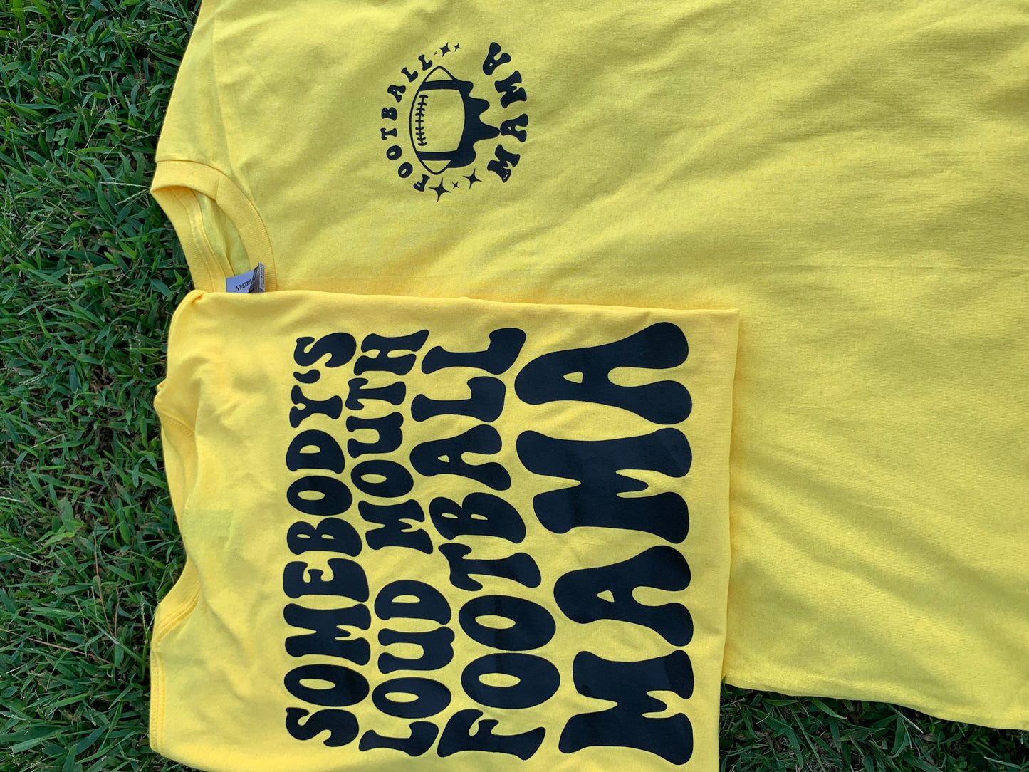 Loud proud football Momma t-shirt