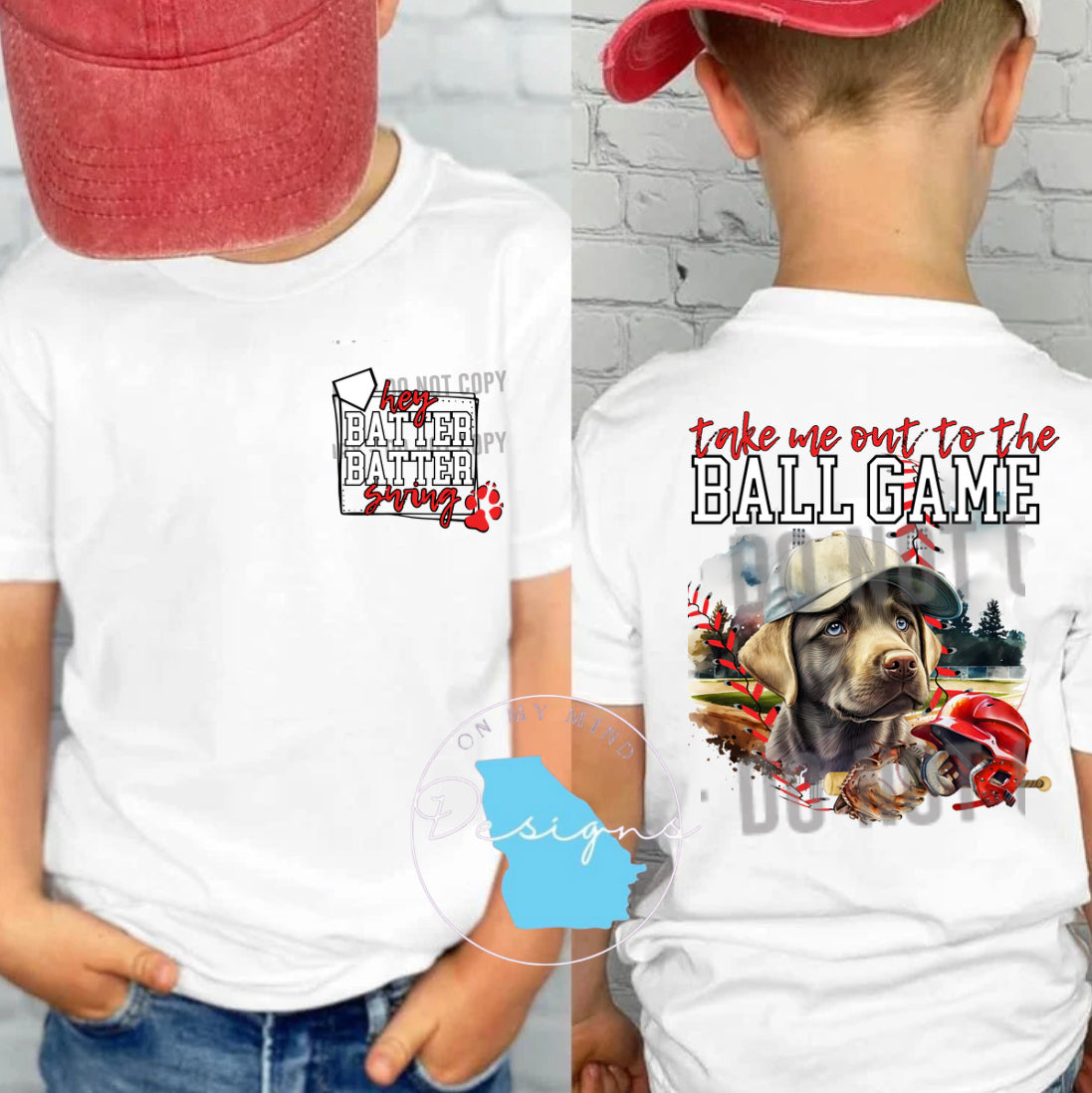 Take me out to the ball game kids t-shirt