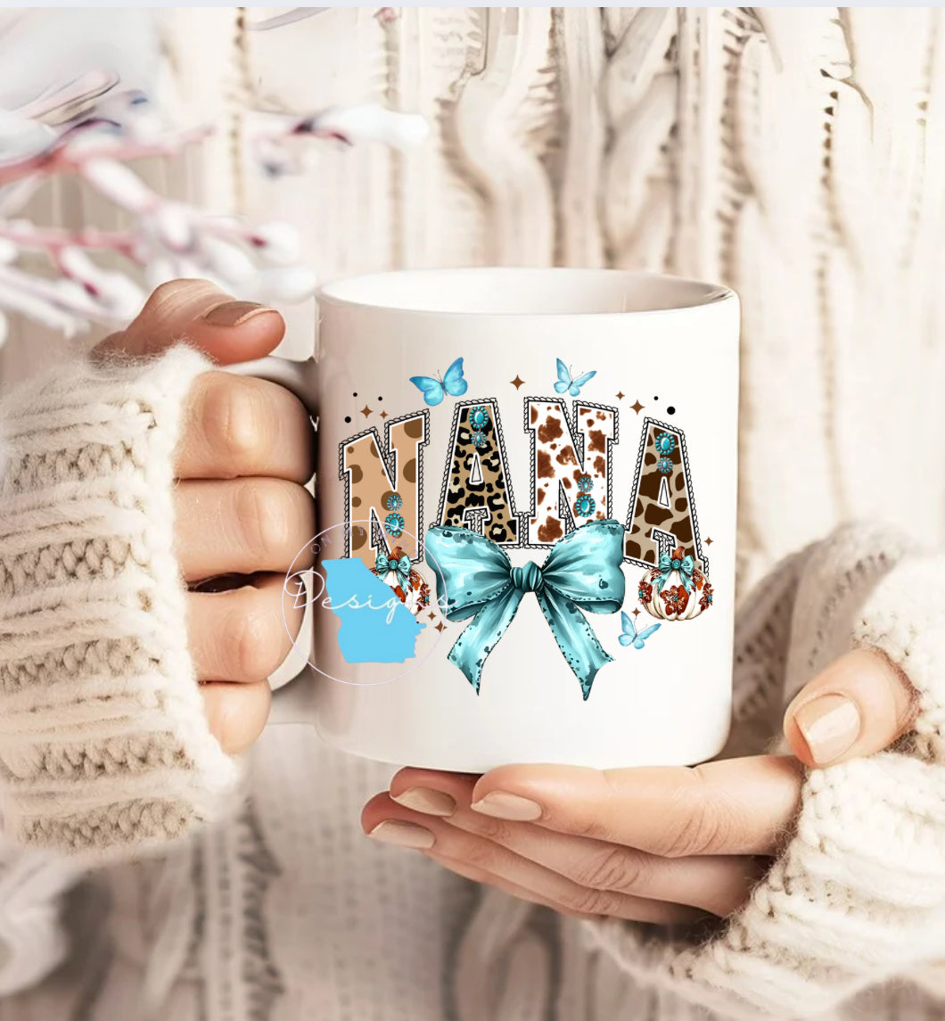 Nana western themed coffee mug