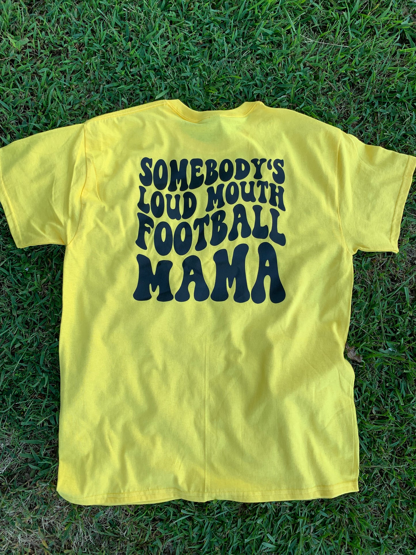 Loud proud football Momma t-shirt