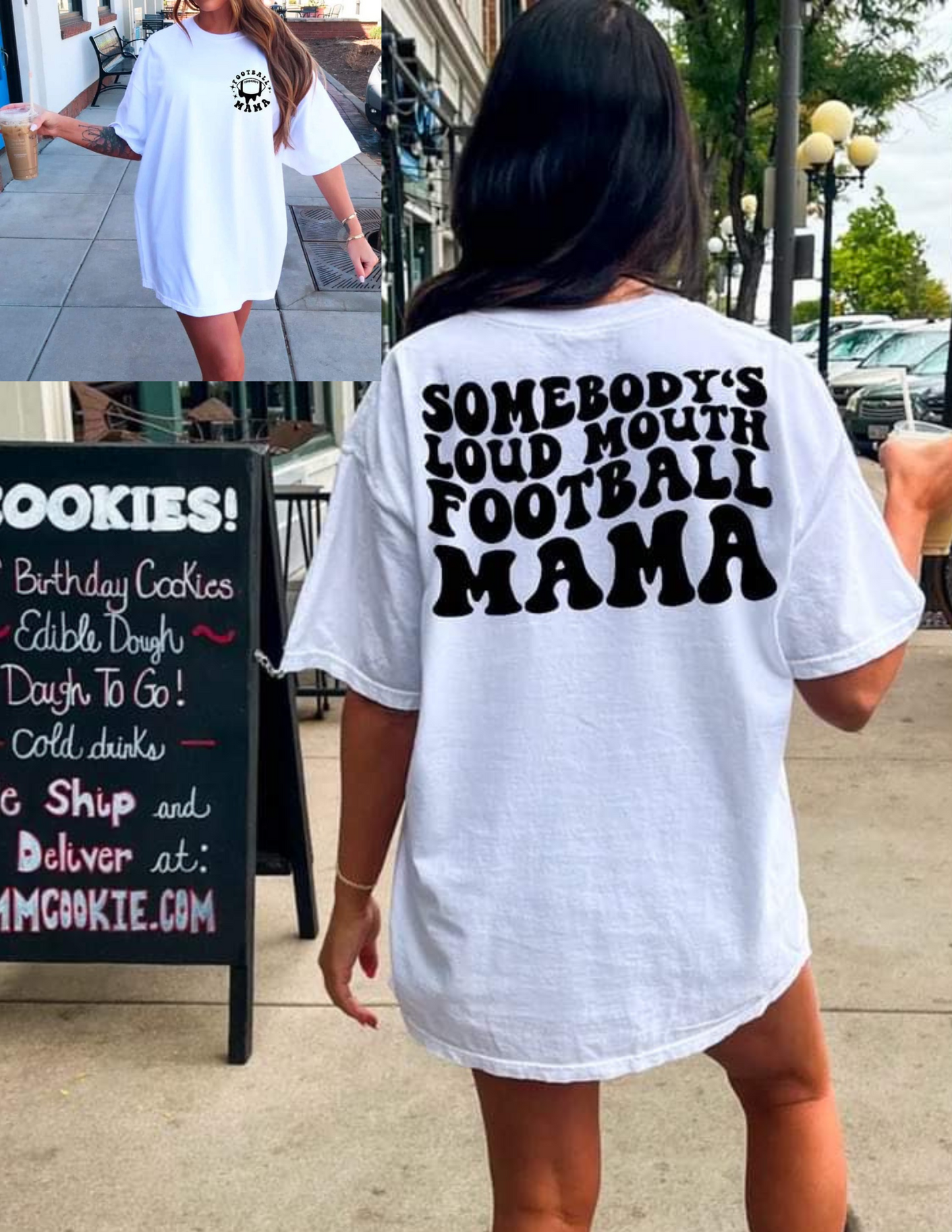 Loud proud football Momma t-shirt