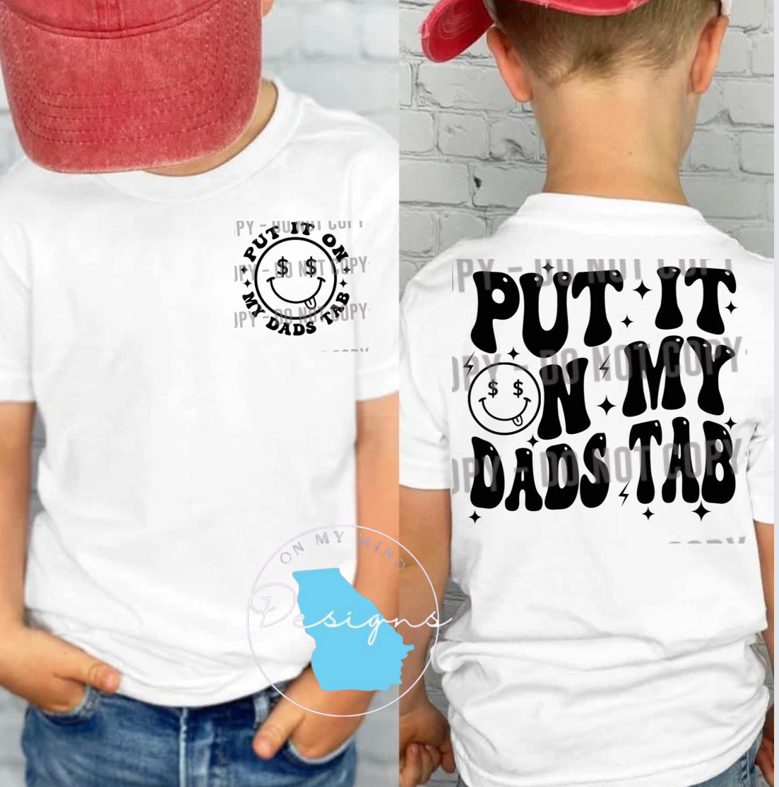 Put it on my dad’s tab (boys)  t-shirt