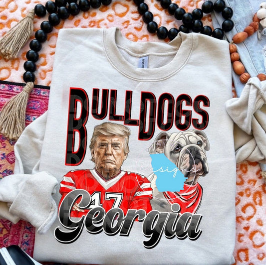 Trump Bulldogs graphic crewnwck