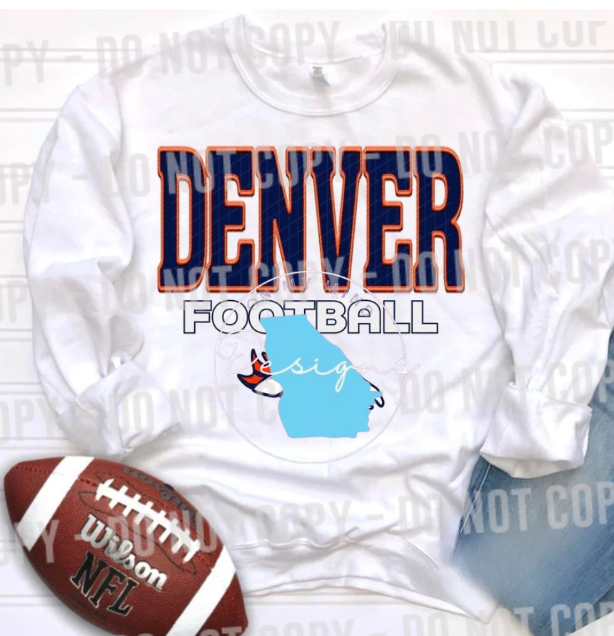 Denver Football graphic tee