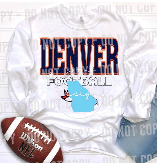 Denver Football graphic tee