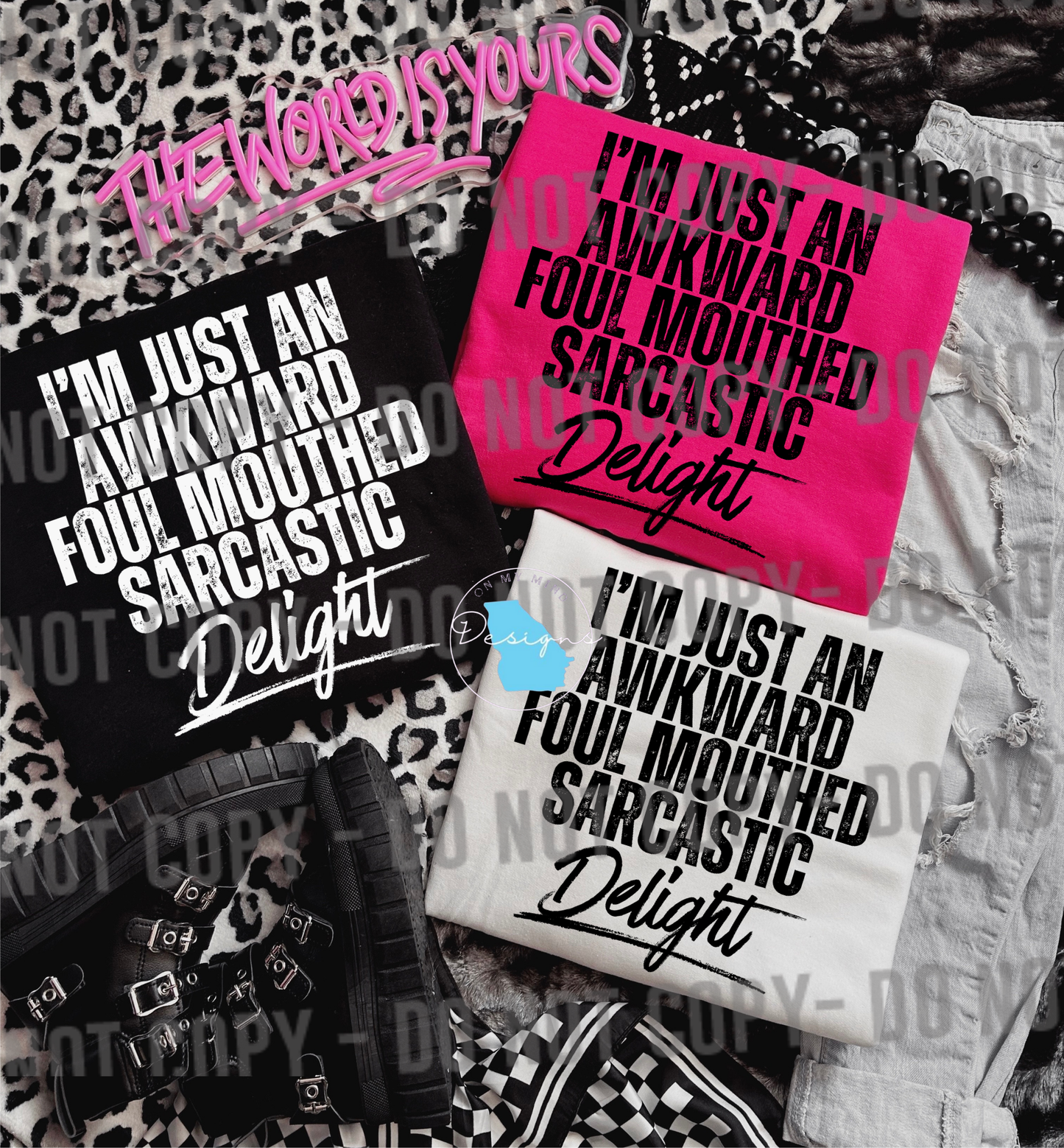 I’m just an awkward foul mouth sarcastic delight sarcastic funny graphic t-shirt