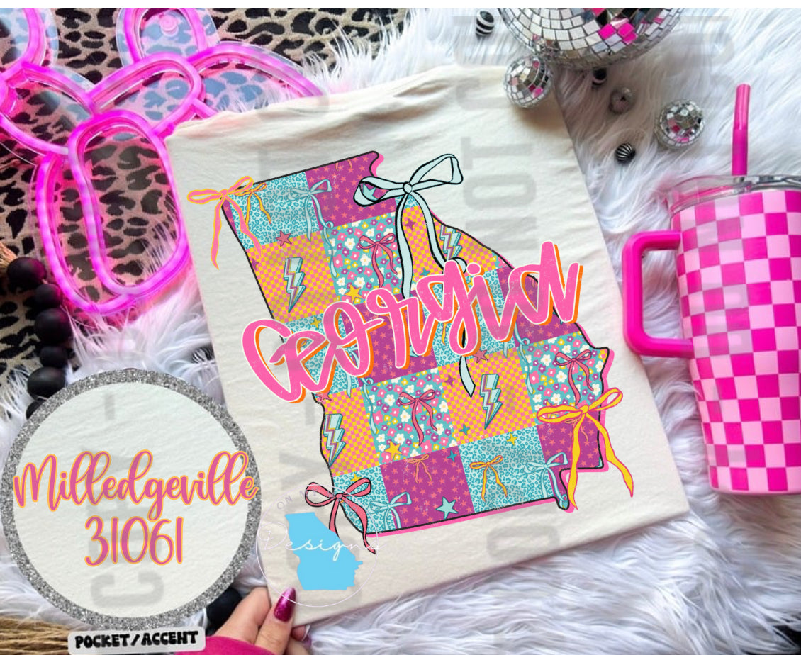 Customizable Preppy hometown graphic tee