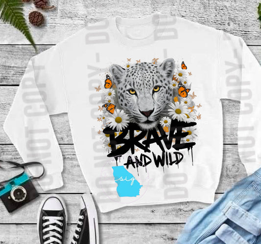 Brave and Wild youth graphic tee