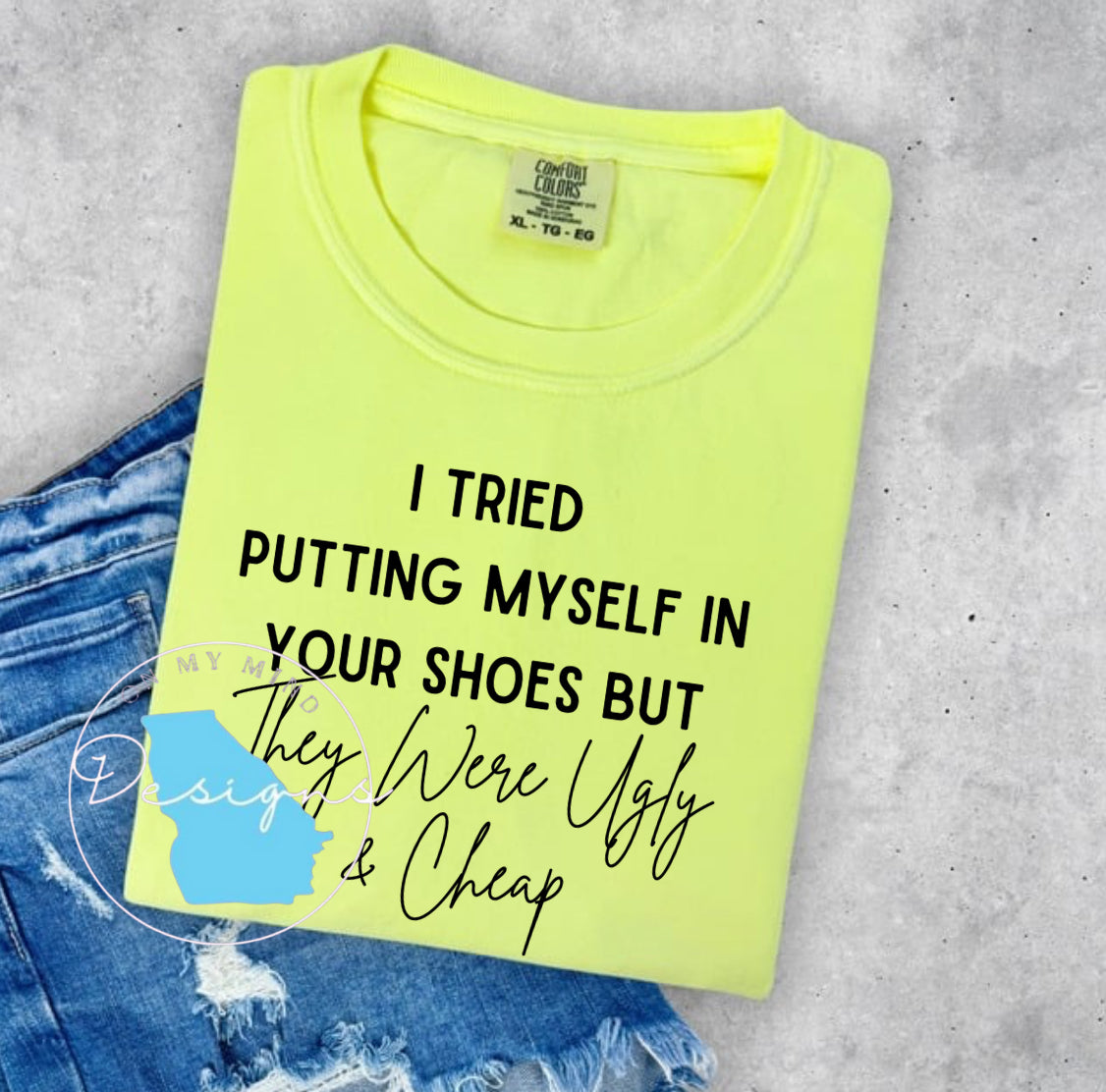 Putting myself in your shoes graphic tee