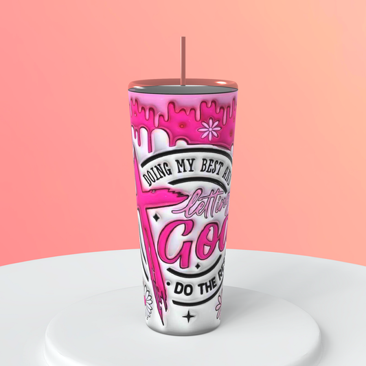 With God pink 20oz Tumbler