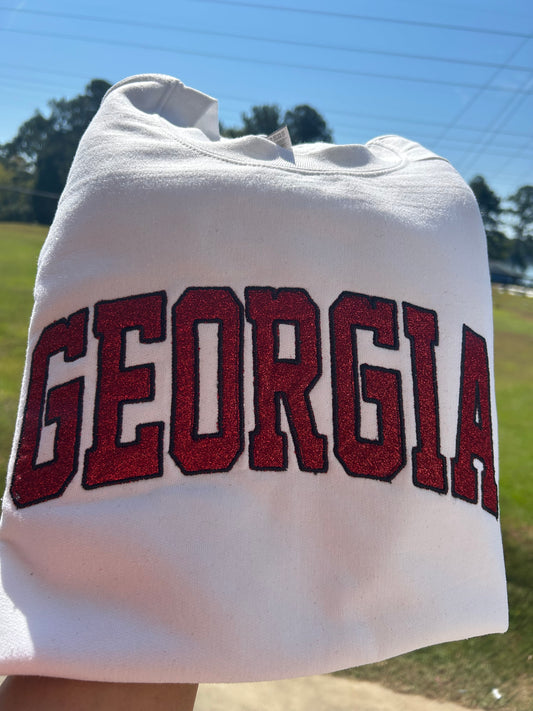 Embroidered Georgia crewneck
