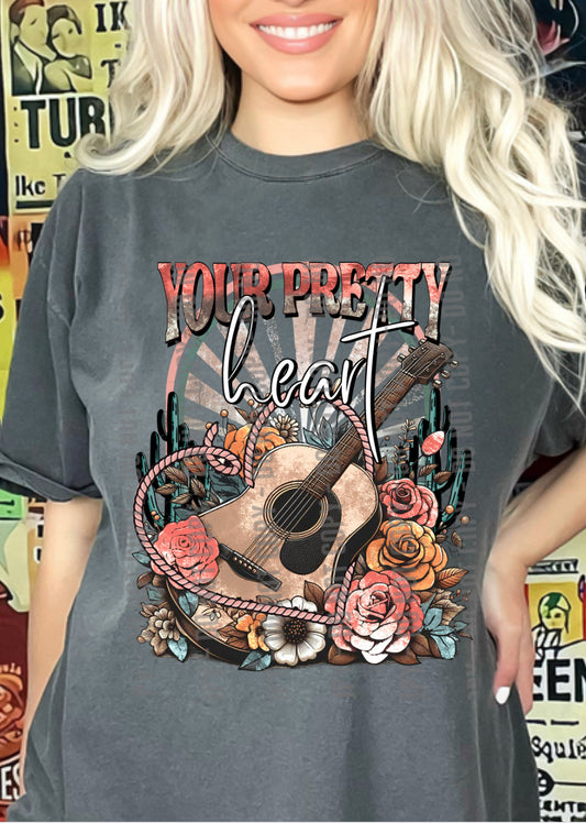 Pretty heart graphic t-shirt