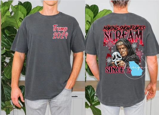 Trump scaring snowflakes  graphic t-shirt