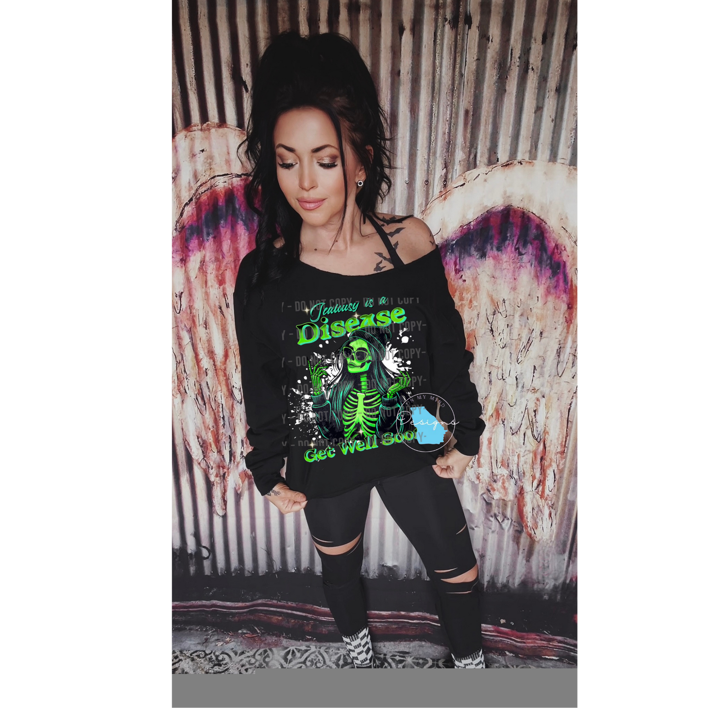 Jealousy is a disease scoop neck  tee