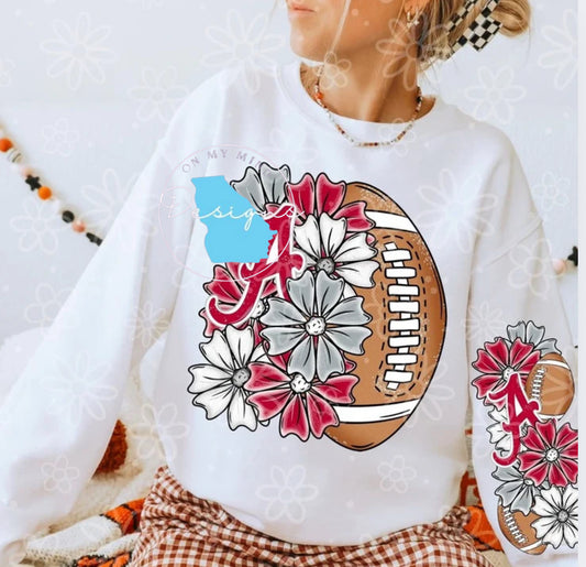 Bama floral Football graphic shirt