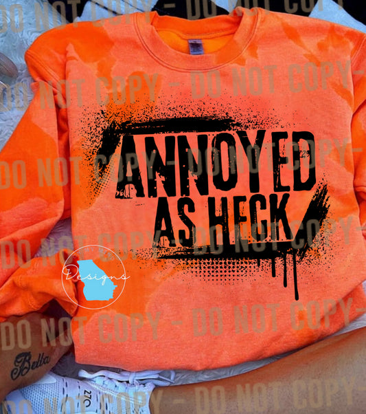 Annoyed as heck acid washed graphic crewneck