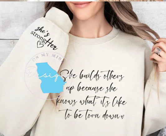 She’s strongher crewneck