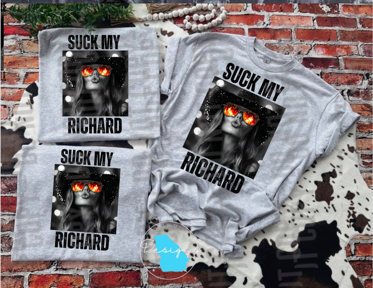 Suck my Richard funny graphic tee