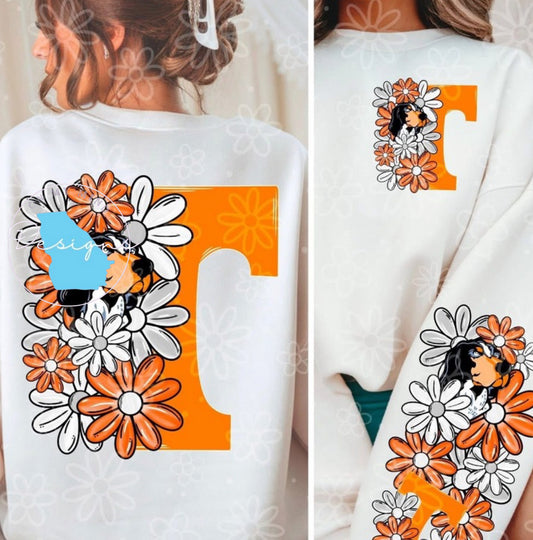 Floral Tennessee  graphic t-shirt