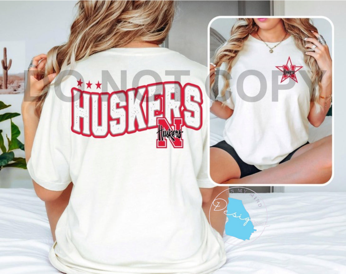 Huskers Star graphic tee
