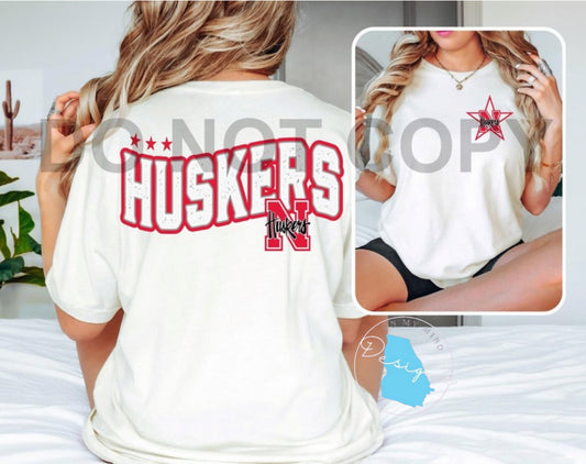 Huskers Star graphic tee