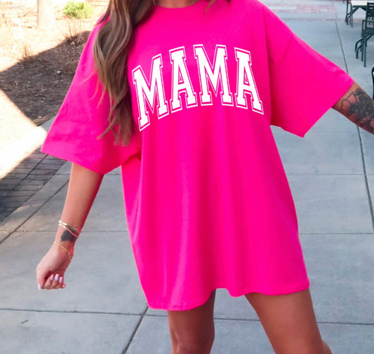 Mama graphic white lettering t-shirt