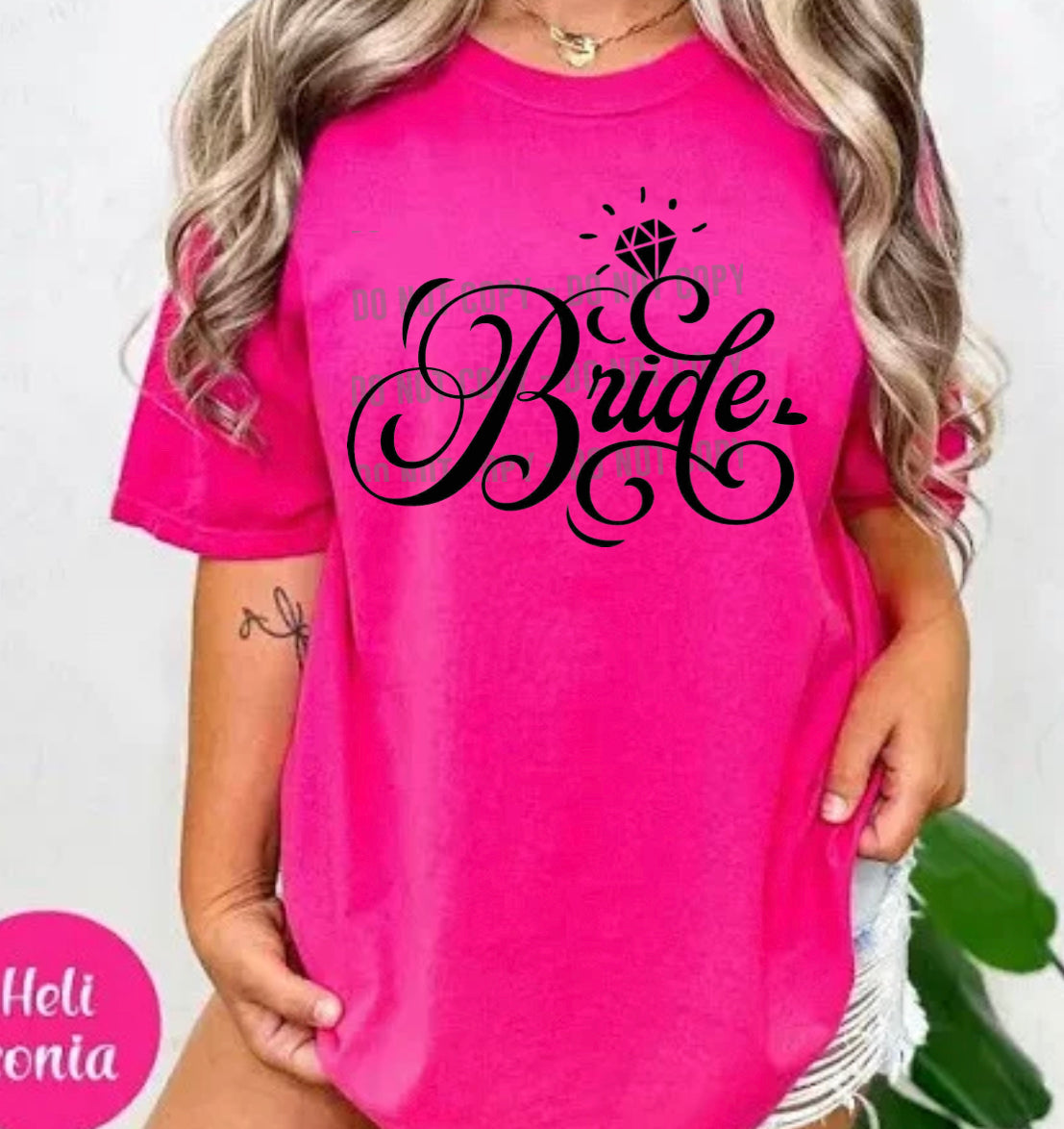 Bride bling graphic tee