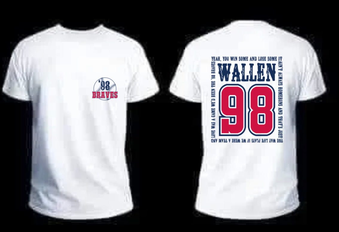 Wallen 98 Braves graphic tee