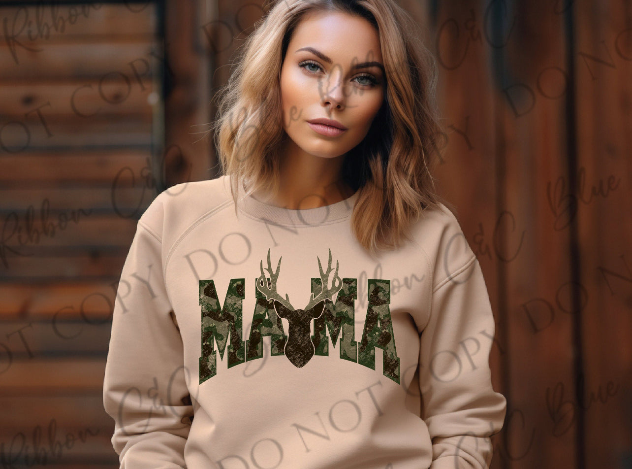 Camo boy Mama graphic tee