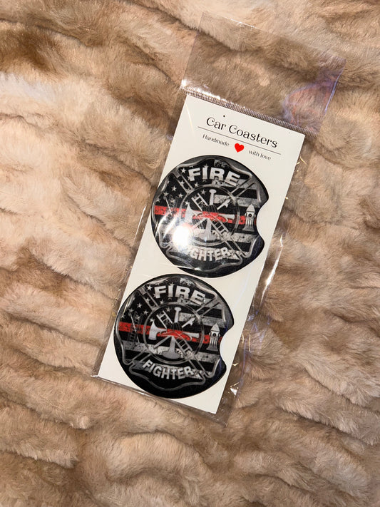 Fire fighter  car Coasters