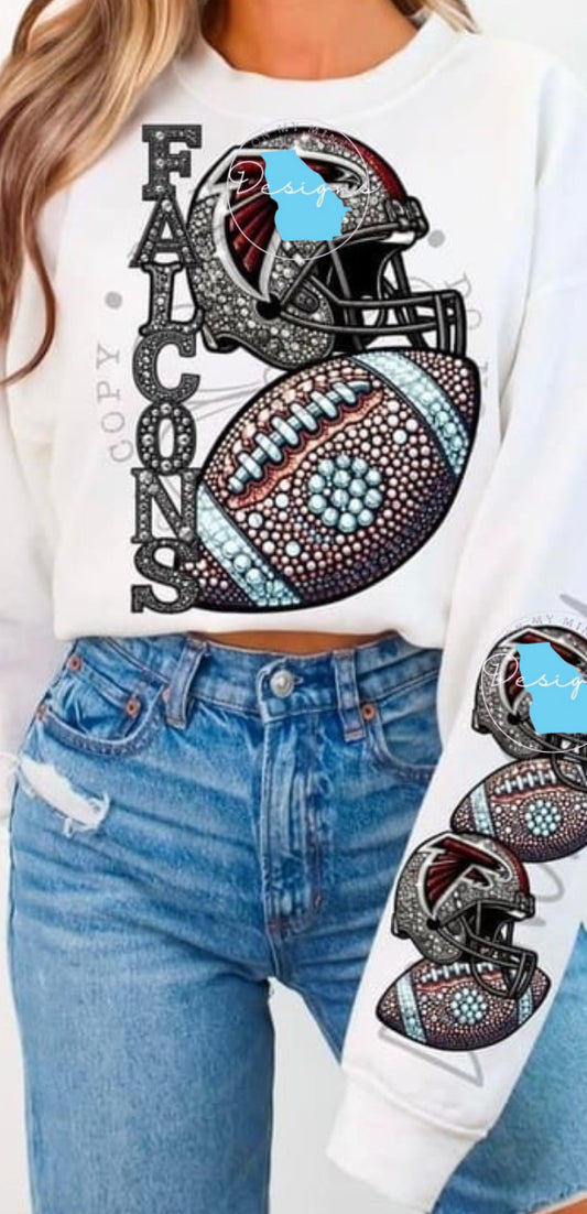 Falcons football graphic tee