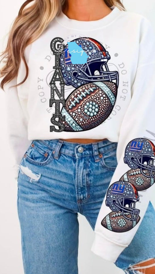 NY Giants football graphic tee