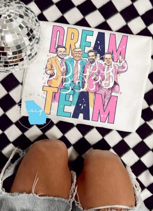 Trump Dream Team Preppy Pink funny graphic tee