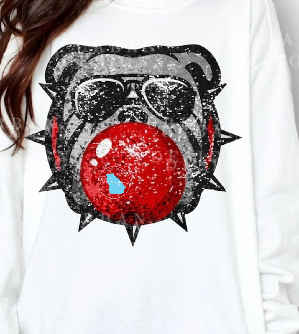 Bulldog bubble  graphic tee
