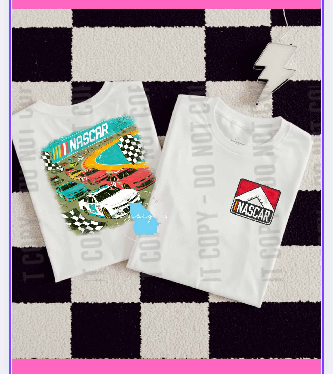 Retro race day graphic tee