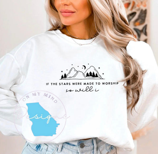 Stars were made to worship crewneck