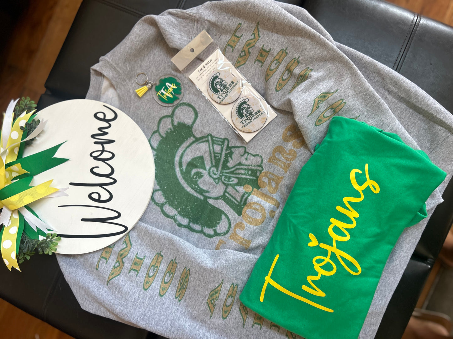 Custom Trogans  School logo crewneck