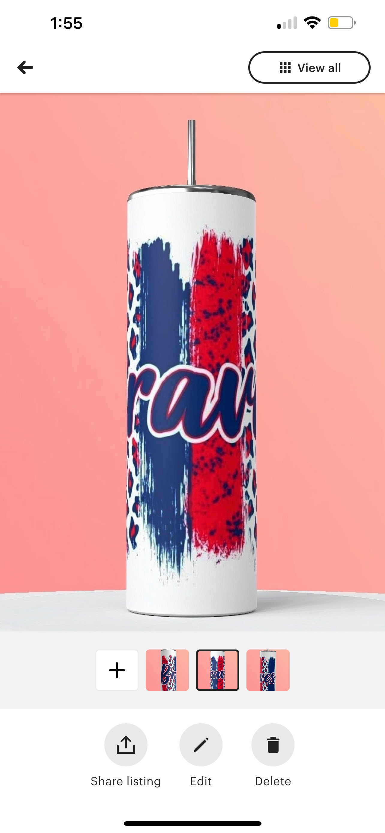 Braves 20 oz tumbler