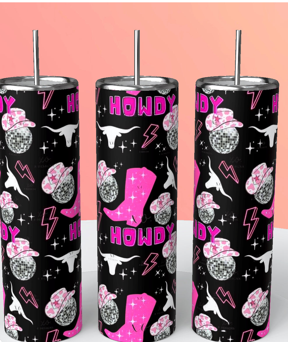 Country western themed 20 oz tumbler