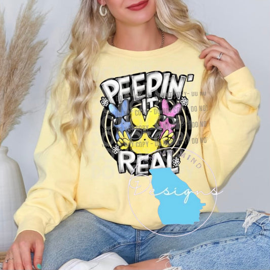 Peepin it real easter crewneck