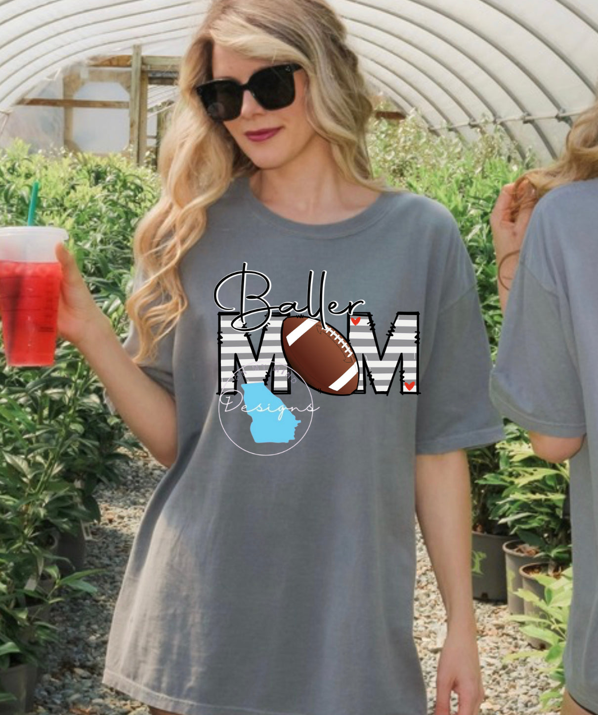 Footballer mom graphic tee