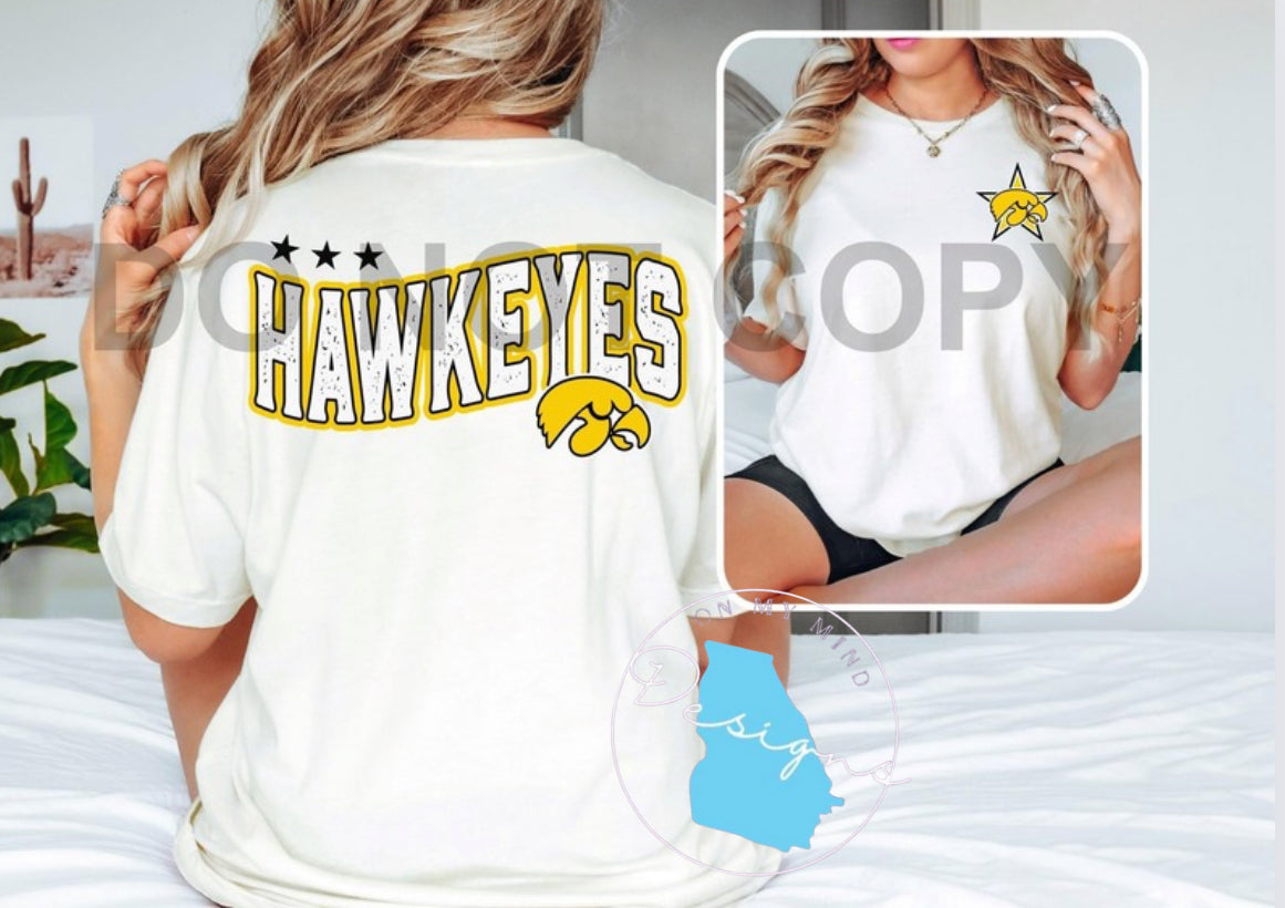 Hawkeyes Star graphic tee