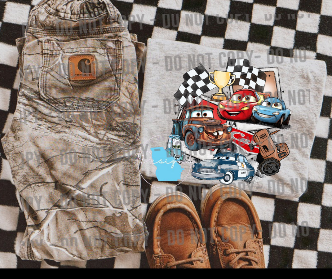 Red race Car youth graphic t -shirt