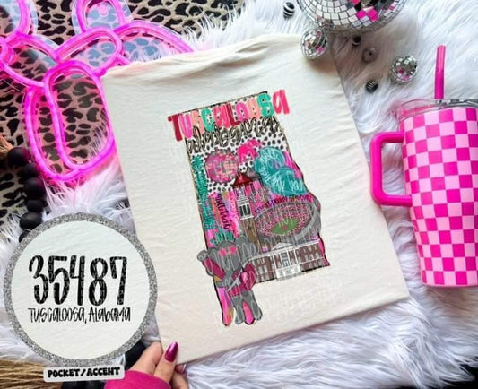 Tuscaloosa Alabama preppy state graphic tee
