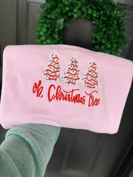 Oh Christmas tree embroidered Crewneck