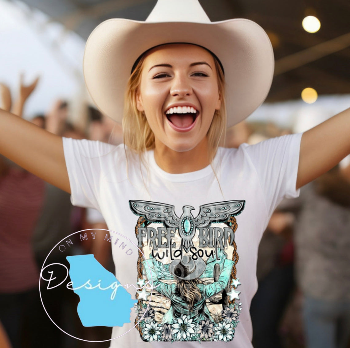 Free bird wild soul graphic tee